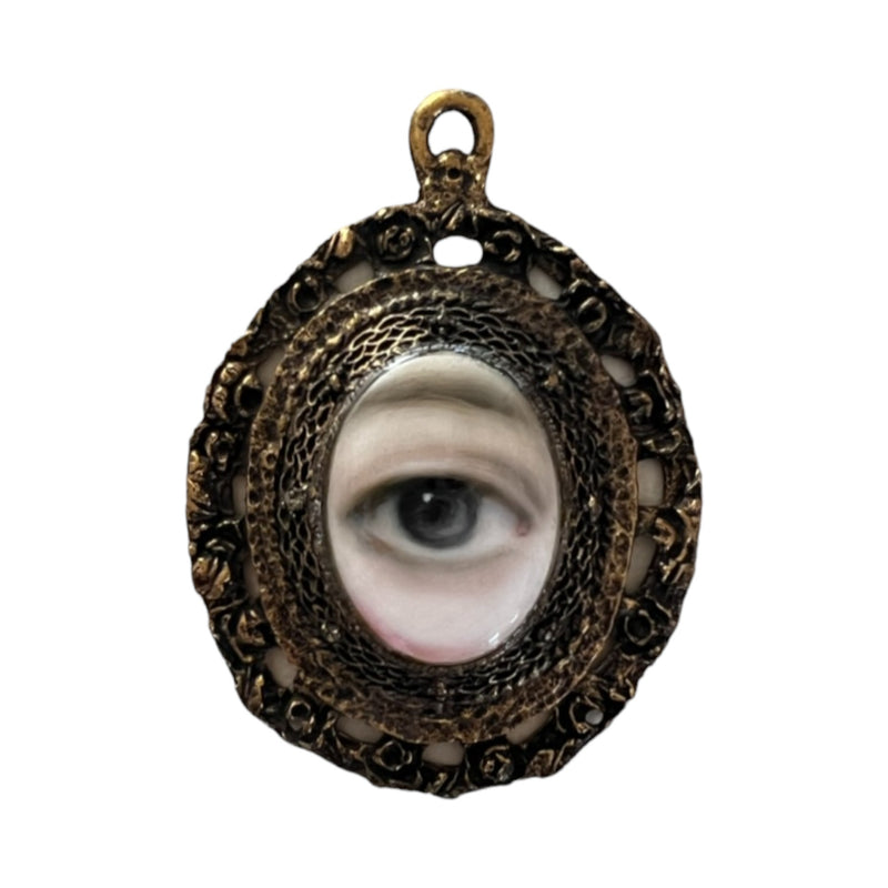 "Romola" - Lover's Eye 24K Gold-Plated Medallion Pendant