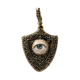 "Athena" - Lover's Eye Shield Pendant Necklace