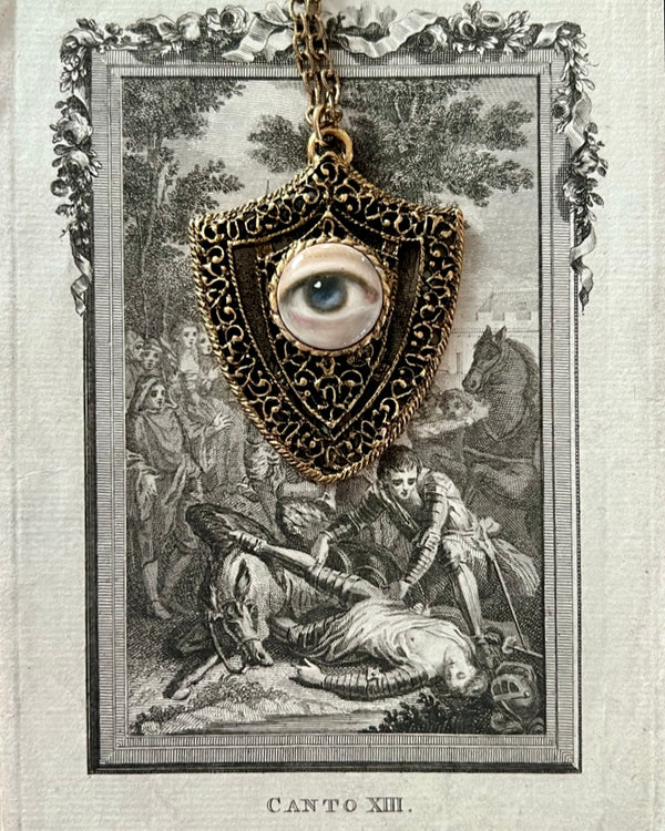 "Athena" - Lover's Eye Shield Pendant Necklace