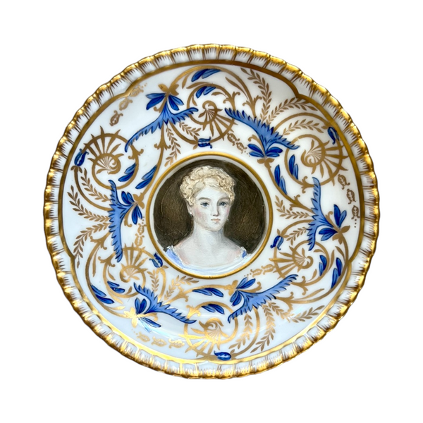 Miniature Portrait Plate: "Cassandra Wore Her Slippers Bare from Dancing"