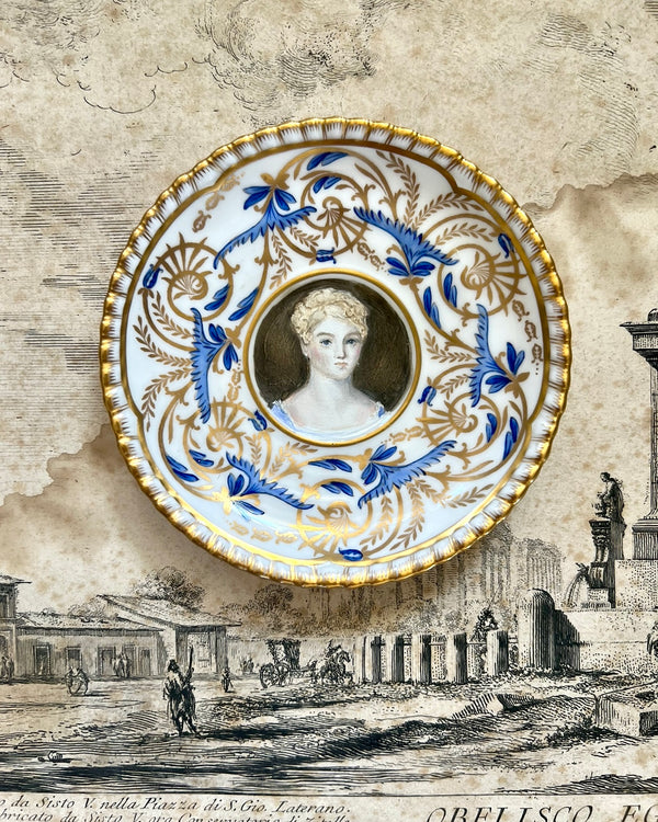 Miniature Portrait Plate: "Cassandra Wore Her Slippers Bare from Dancing"