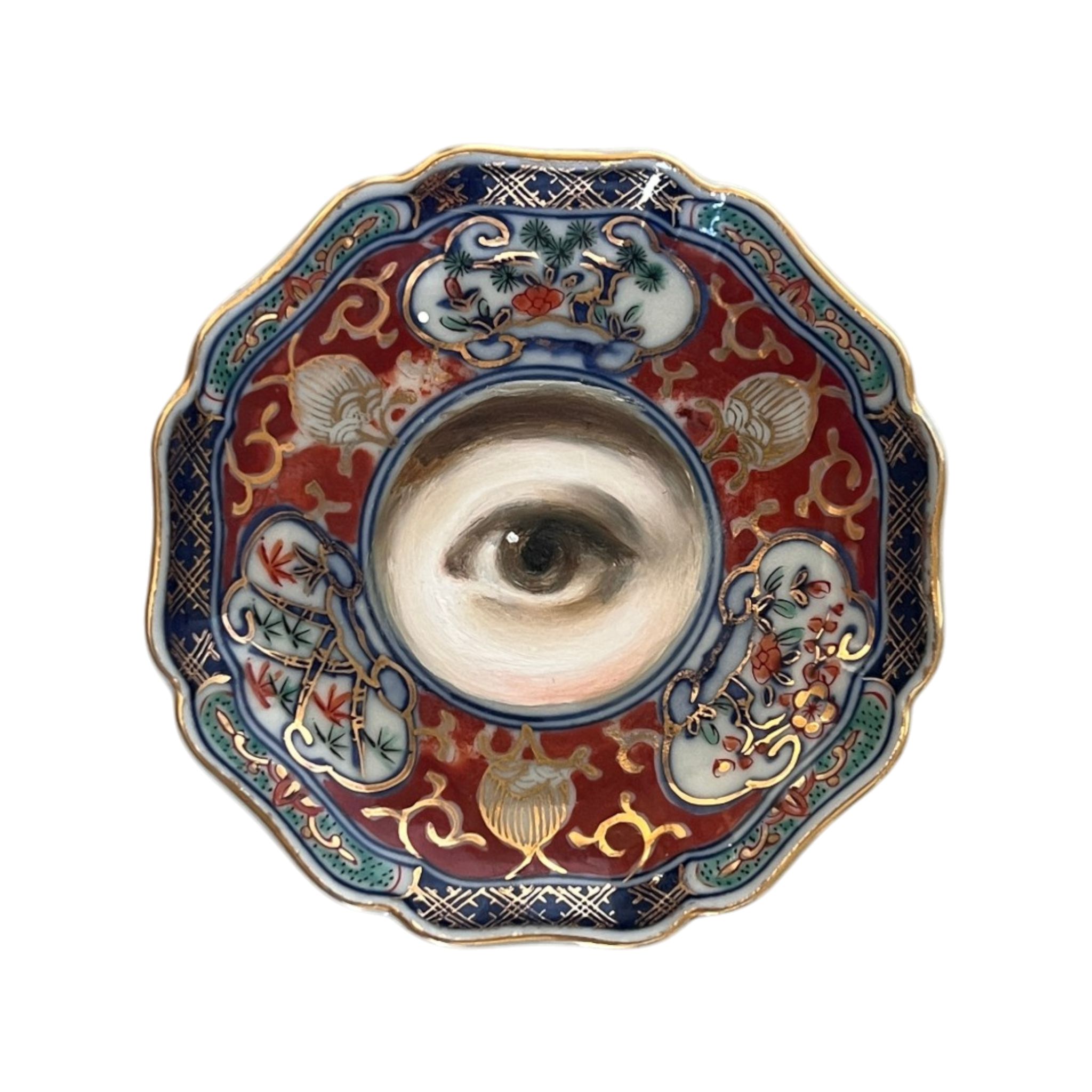 No. 3615 Miniature Lover's Eye Imari Plate