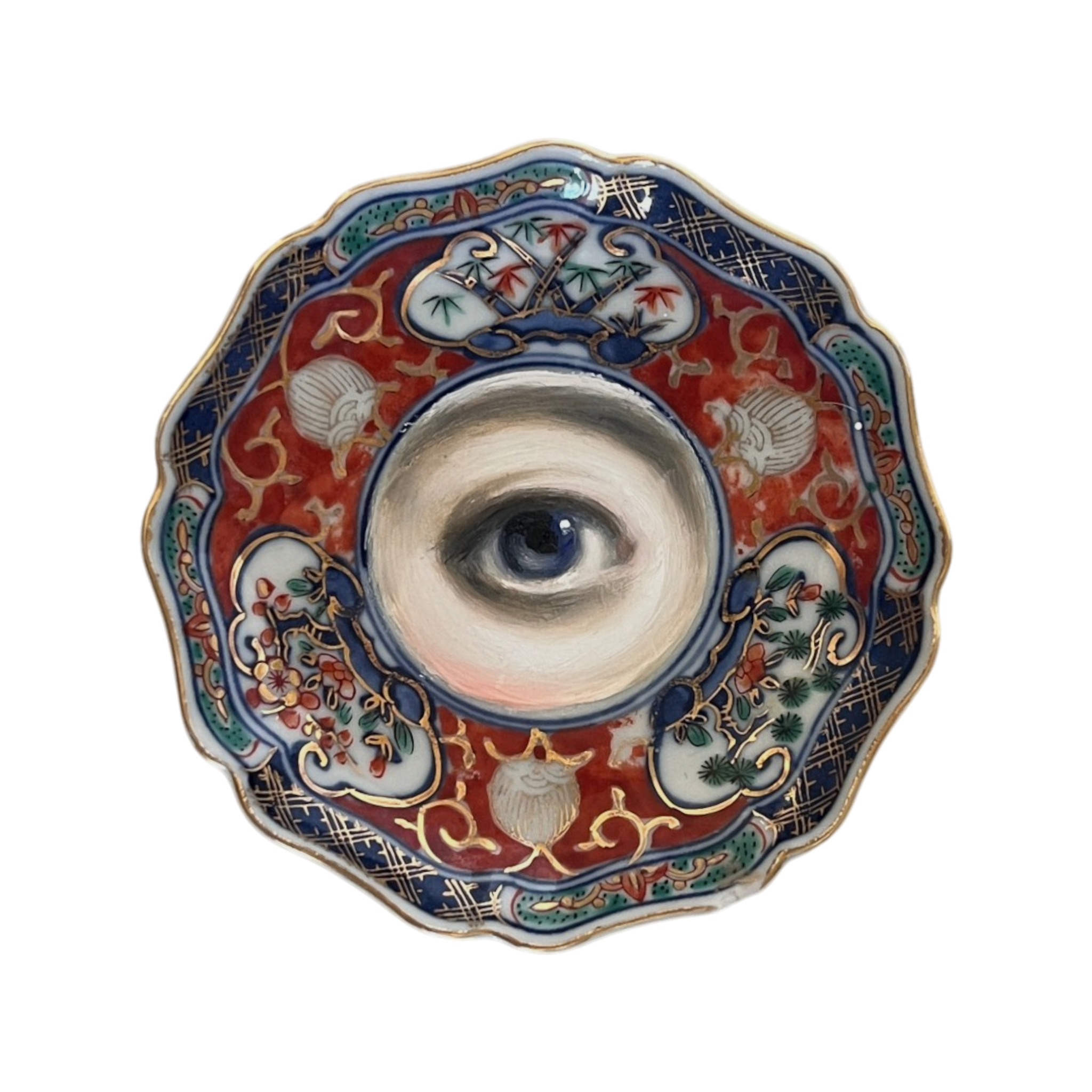 No. 3614 Miniature Lover's Eye Imari Plate