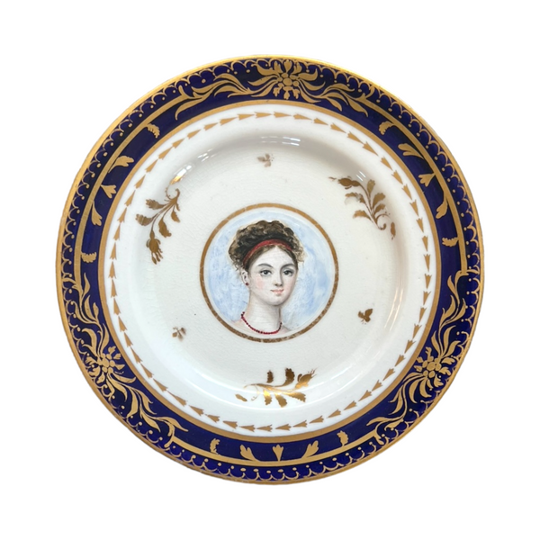 Miniature Portrait Plate: "Colette Embarked on the Grand Tour - Unchaperoned!"