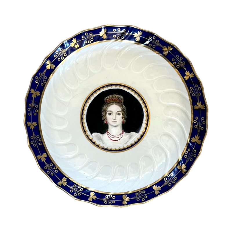 Miniature Portrait Plate: "Theresa Kept Shakespeare's Sonnets in Her Reticule at All Times"