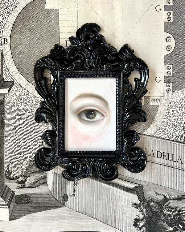 New! - Lover's Eye Painting in an Ornate Black Frame