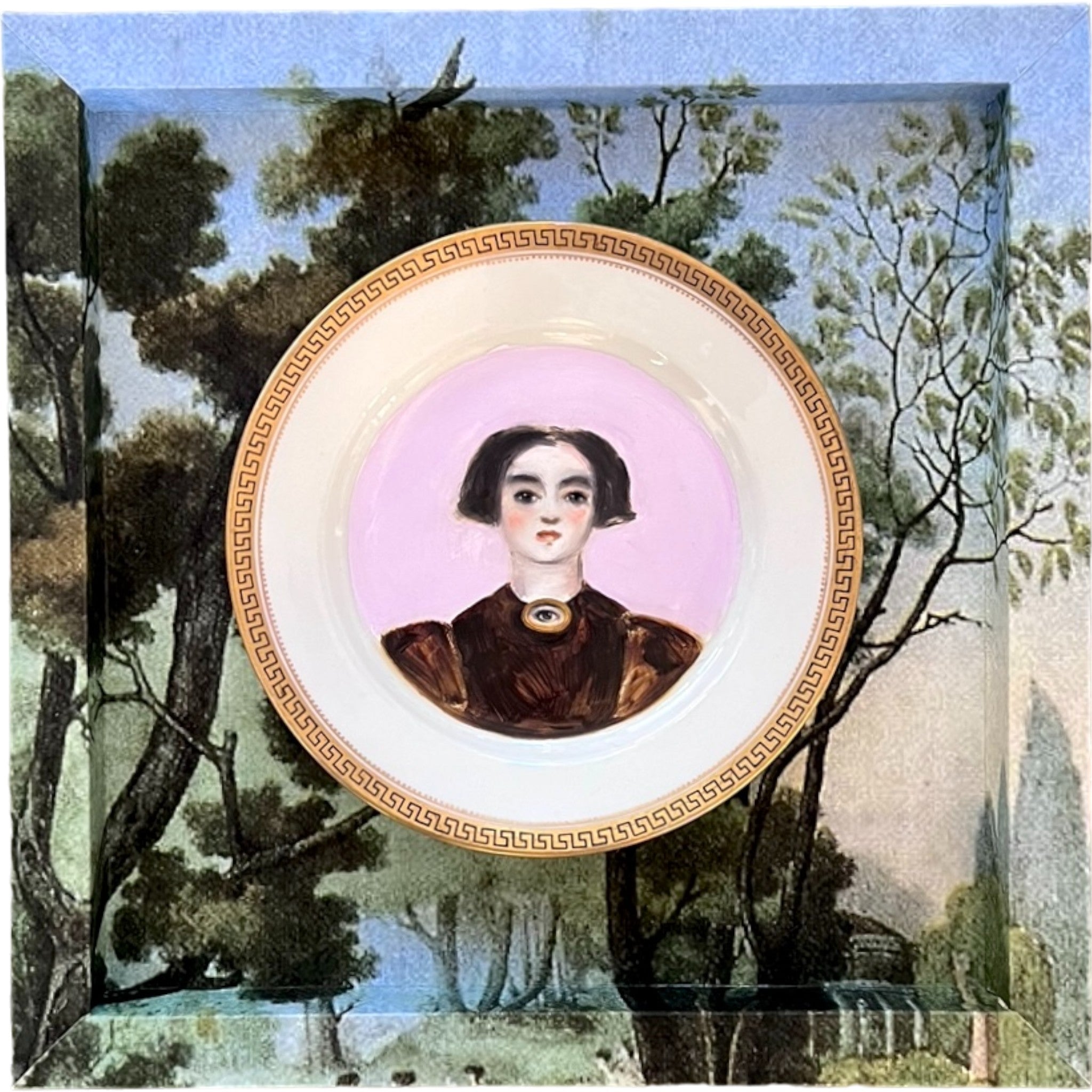 No. 2126 "Camilla Took a Train to the Country for the Weekend to Escape the Needs of the City" Portrait Plate