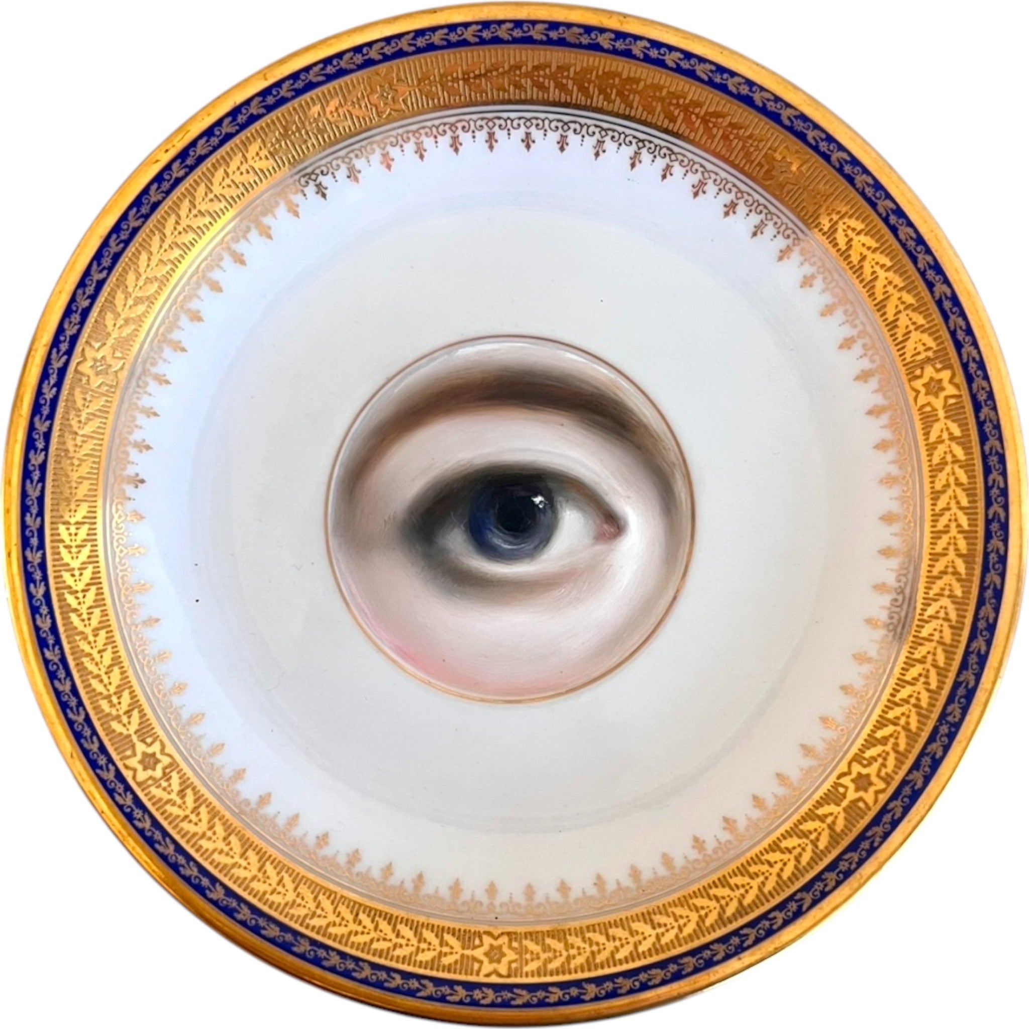 No. 2678 Lover's Eye Painting on a French Limoges Plate