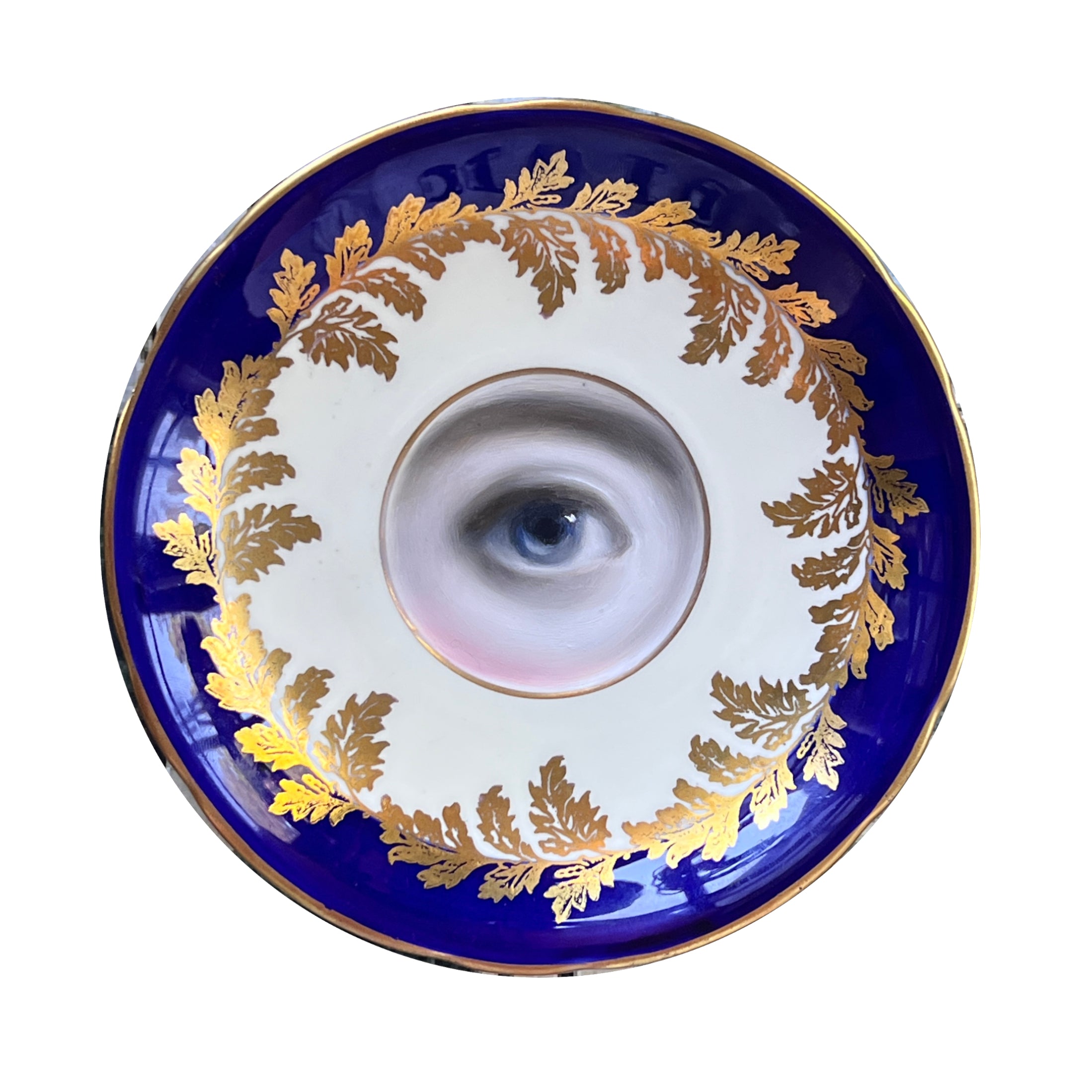 No. 3651 Lover's Eye Painting on an Aynsley Bone China Plate