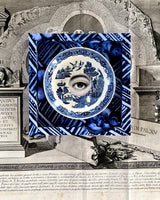 Frame No. 10 - Dominoterie Sgraffito Bleu (8" for plates 4.25"-6")