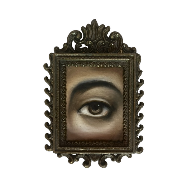 New! - Lover's Eye Painting in an Italian Metal Frame