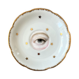 New! - Lover's Eye Painting on a Plate with Gilt Stars