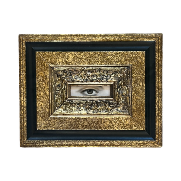 New! - Lover's Eye Painting in a Gold, Silver, and Black Frame