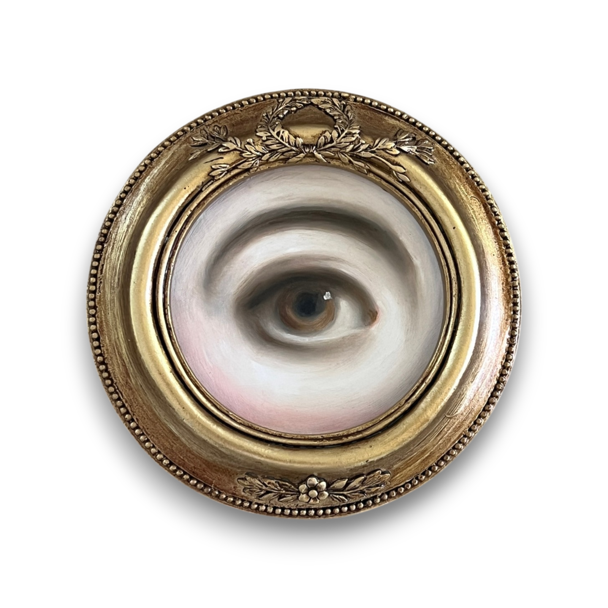 No. 3703 Lover's Eye Painting in a Gold Neoclassical Frame