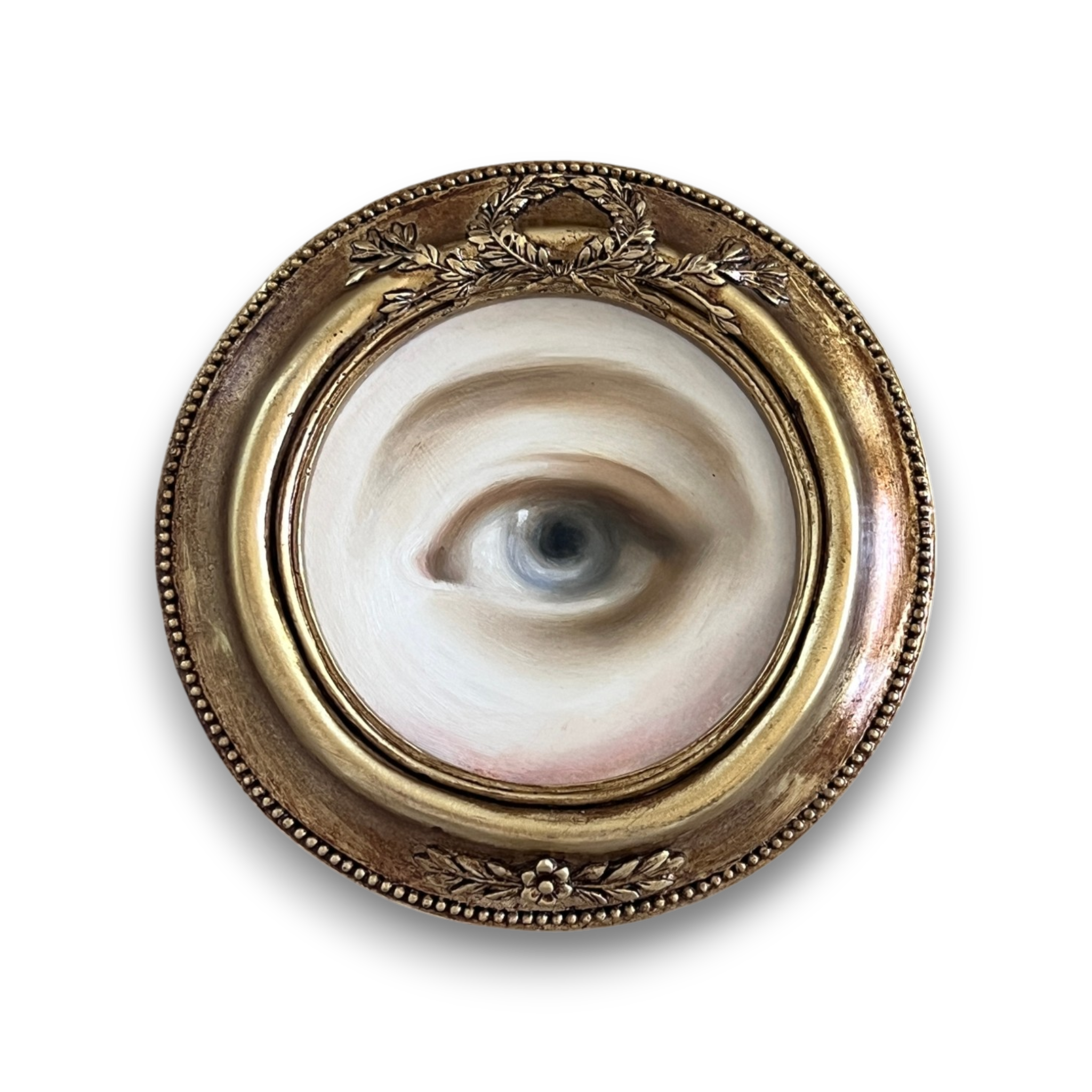 No. 3704 Lover's Eye Painting in a Gold Neoclassical Frame