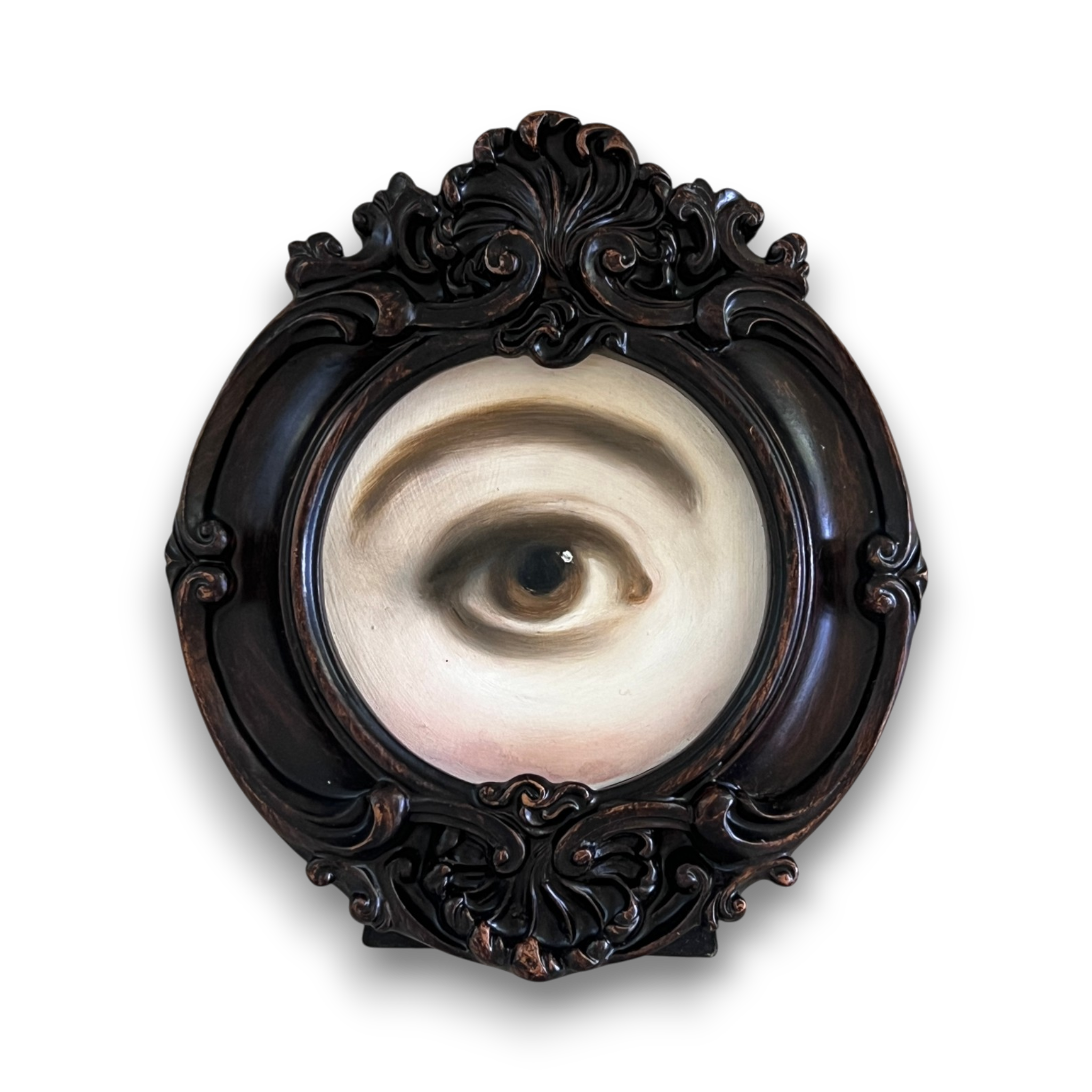 No. 3717 Lover's Eye Painting in a Rococo Frame