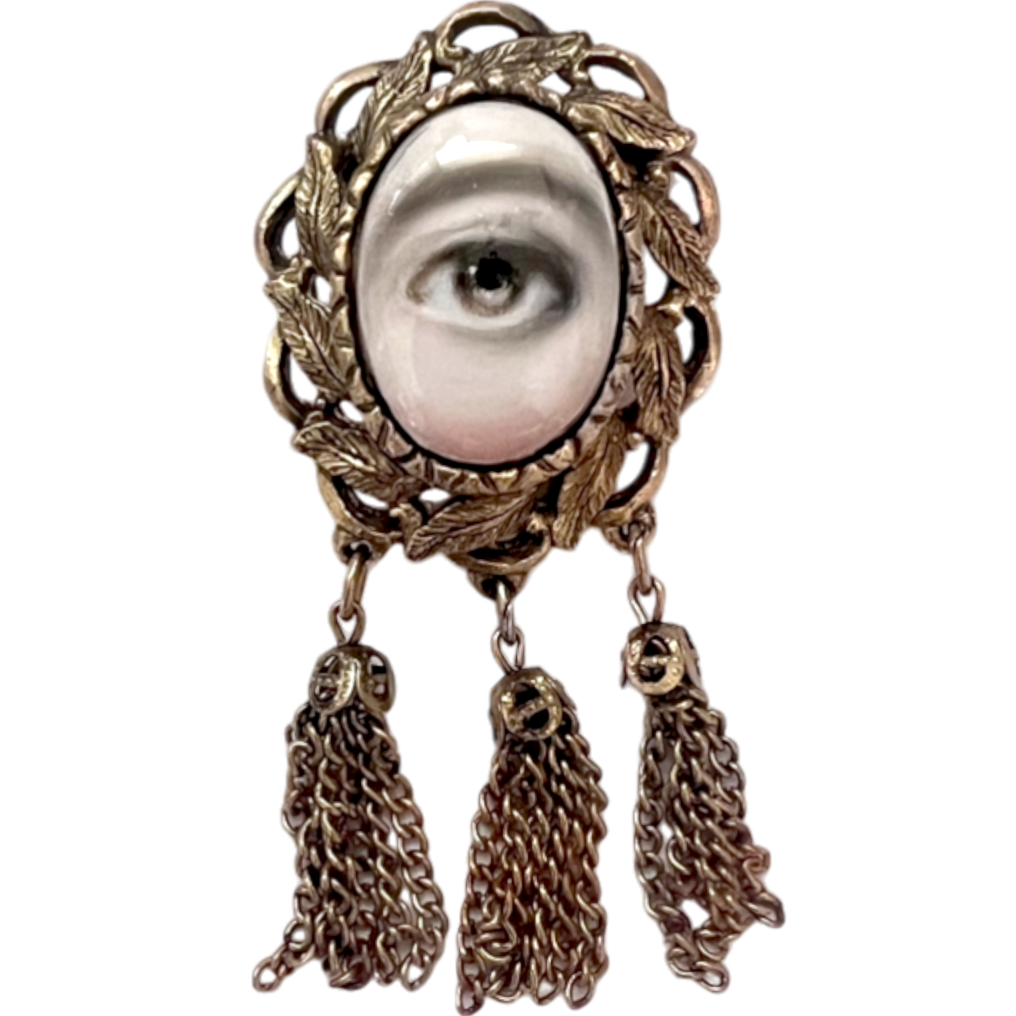 No. 2269 Lover's Eye Oval Tassel Brooch