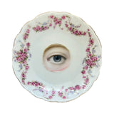 Lover's Eye Painting on a Bavarian Rose Garland Plate