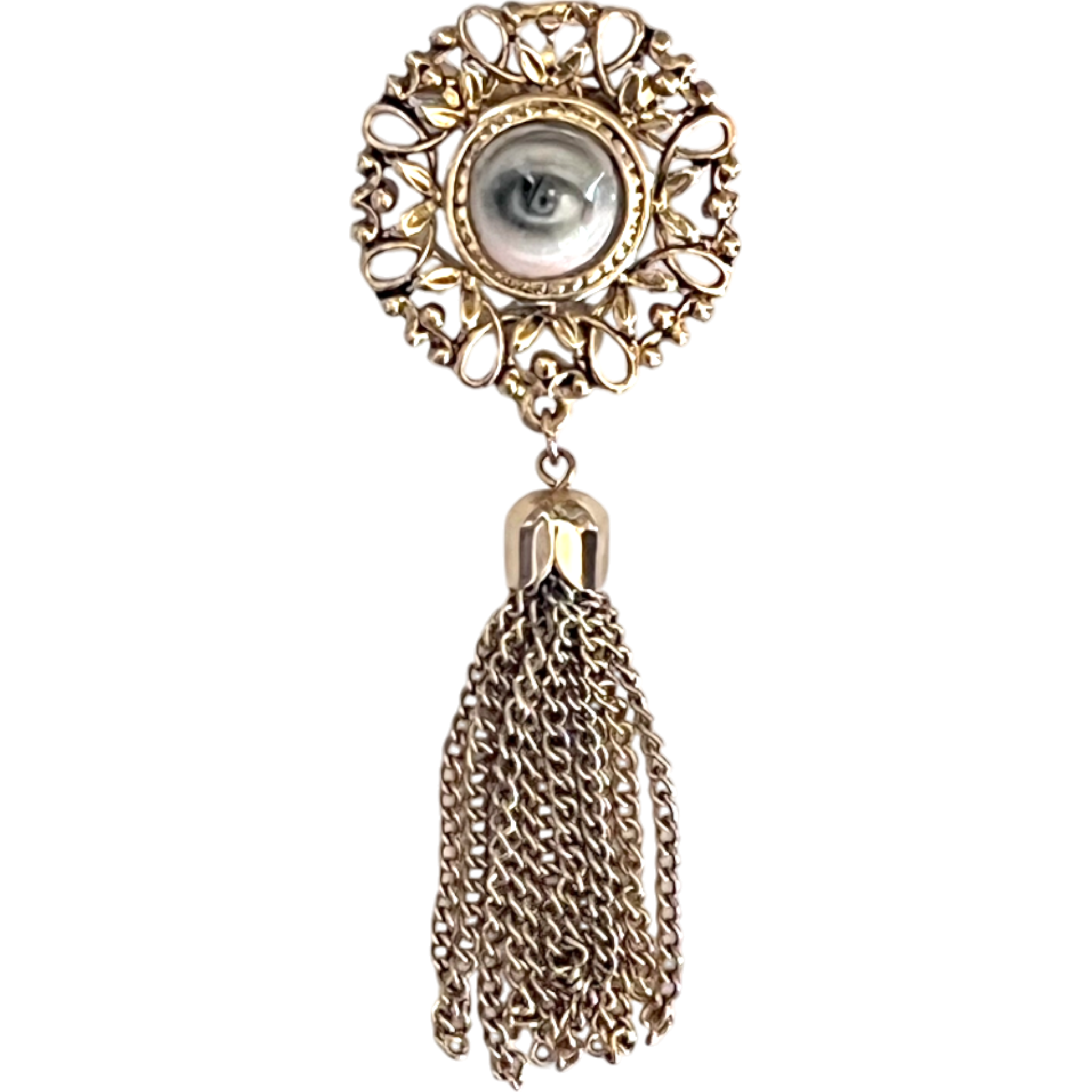 No. 2270 Lover's Eye Round Tassel Brooch