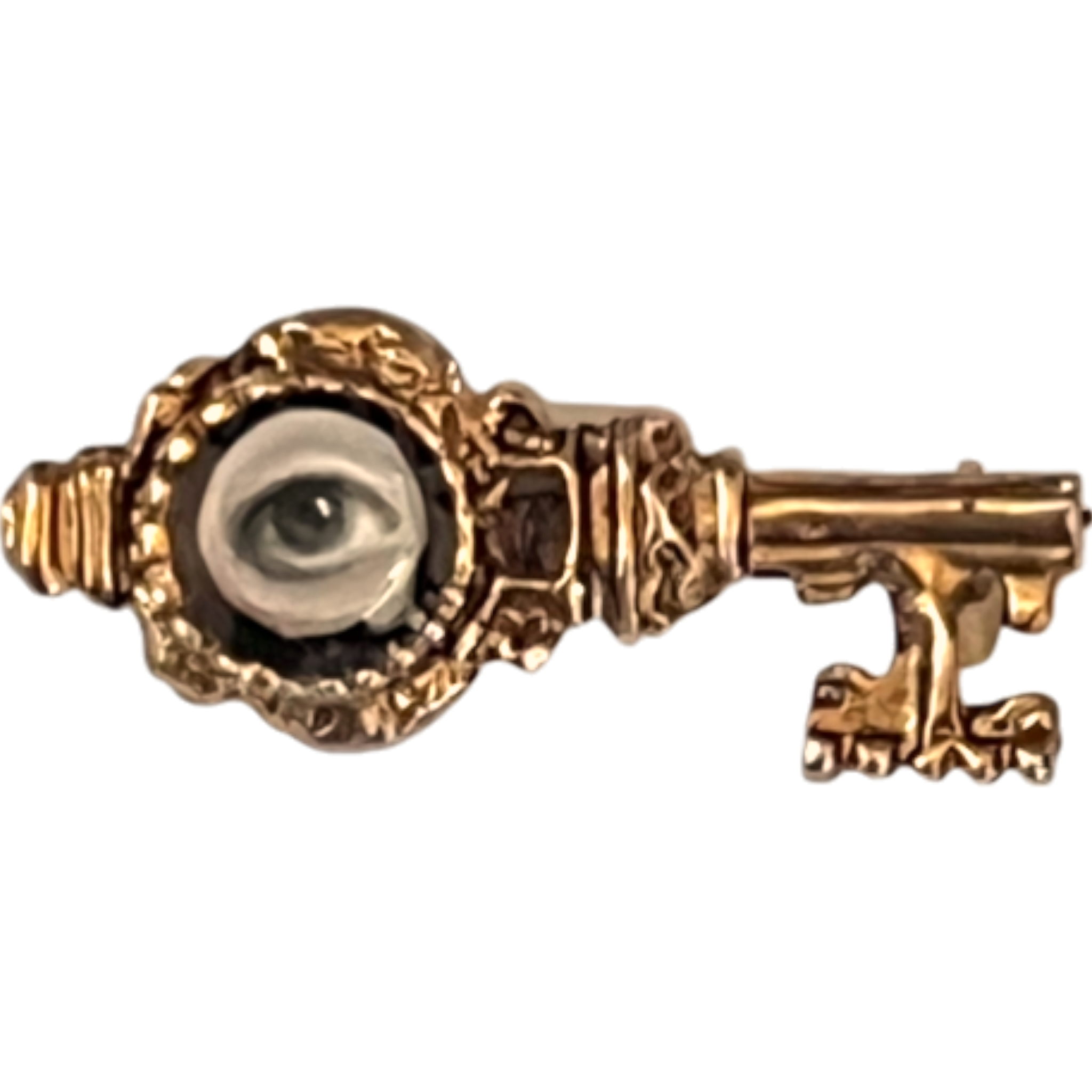 No. 2280 Lover's Eye Mini Skeleton Key Brooch