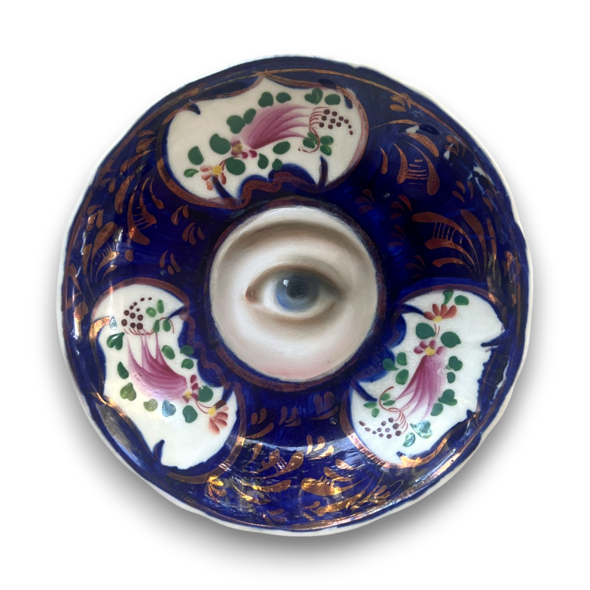 No. 3775 Lover’s Eye Painting on a Gaudy Welsh Plate