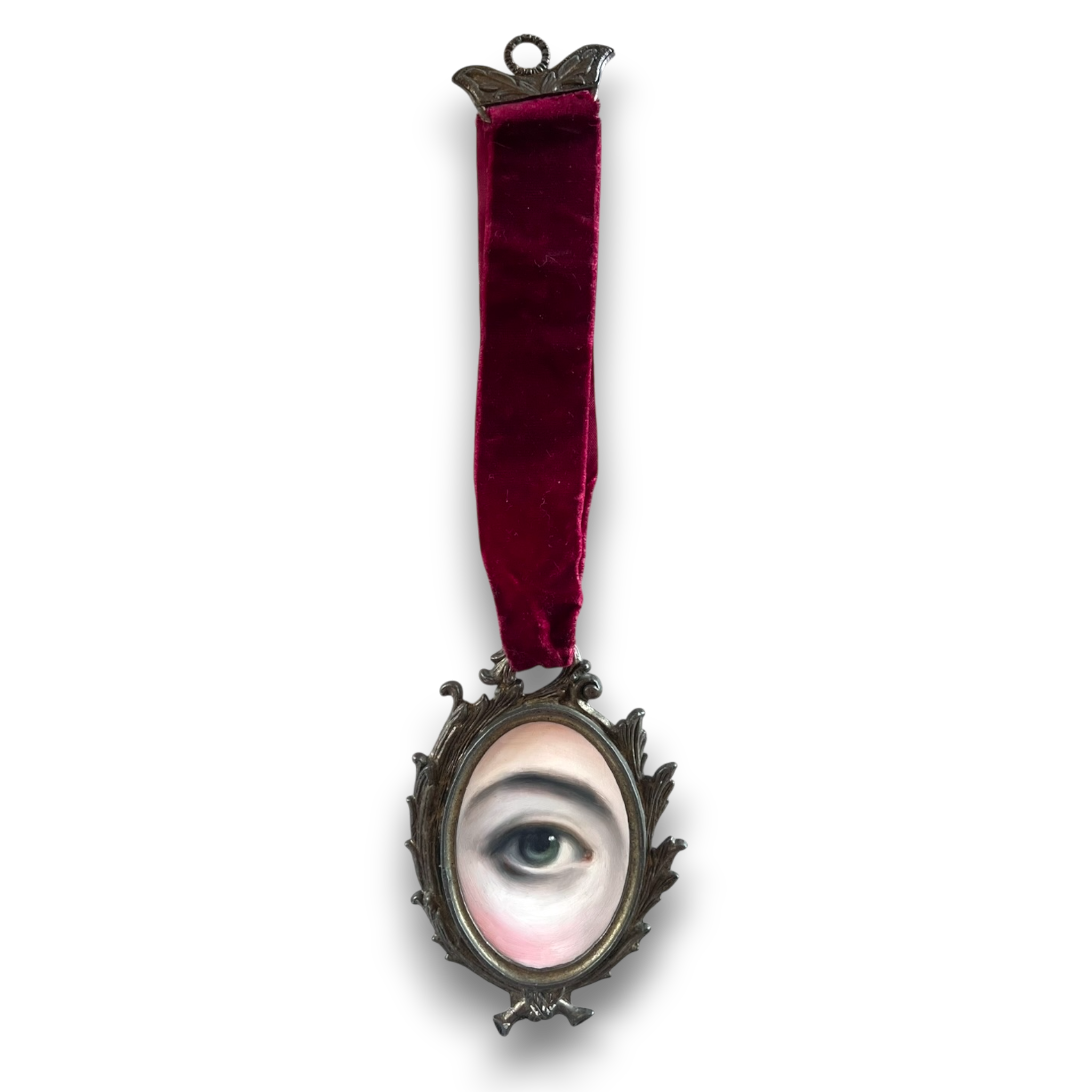 No. 2805 Lover's Eye Painting in a Beribboned Frame