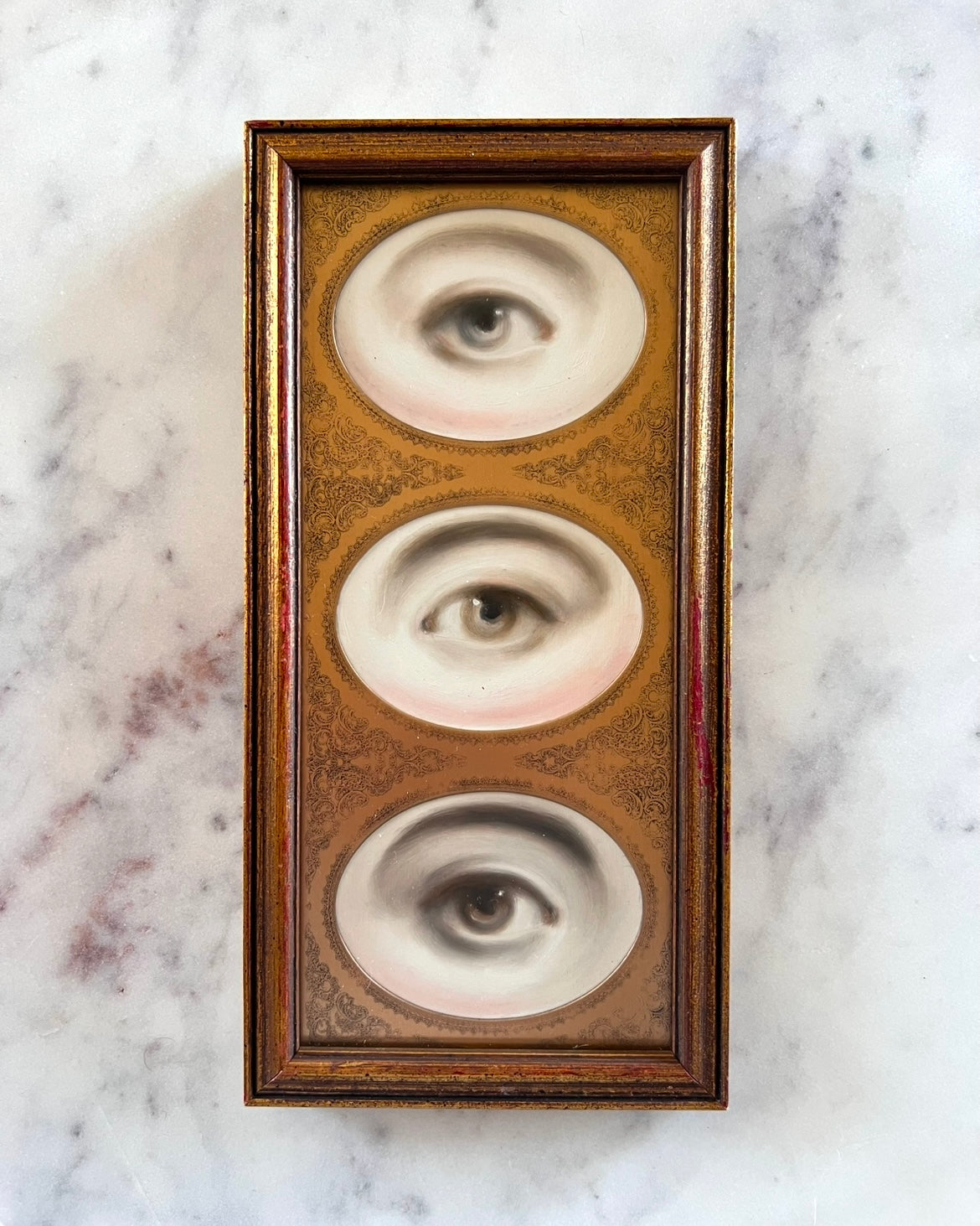 No. 2814 Lover's Eye Painting in a Triple Gold Frame