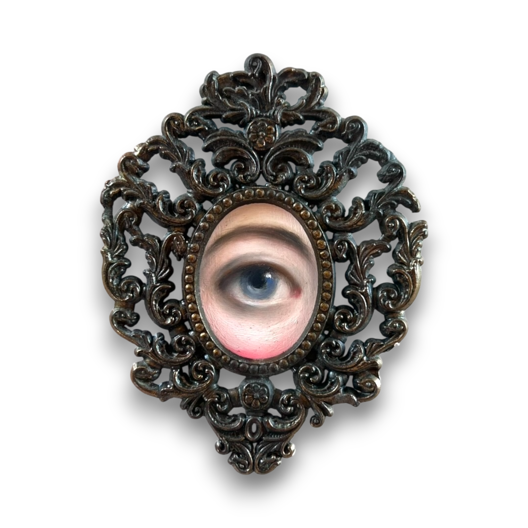 No. 2801 Lover's Eye Painting in an Ornate Italian Frame
