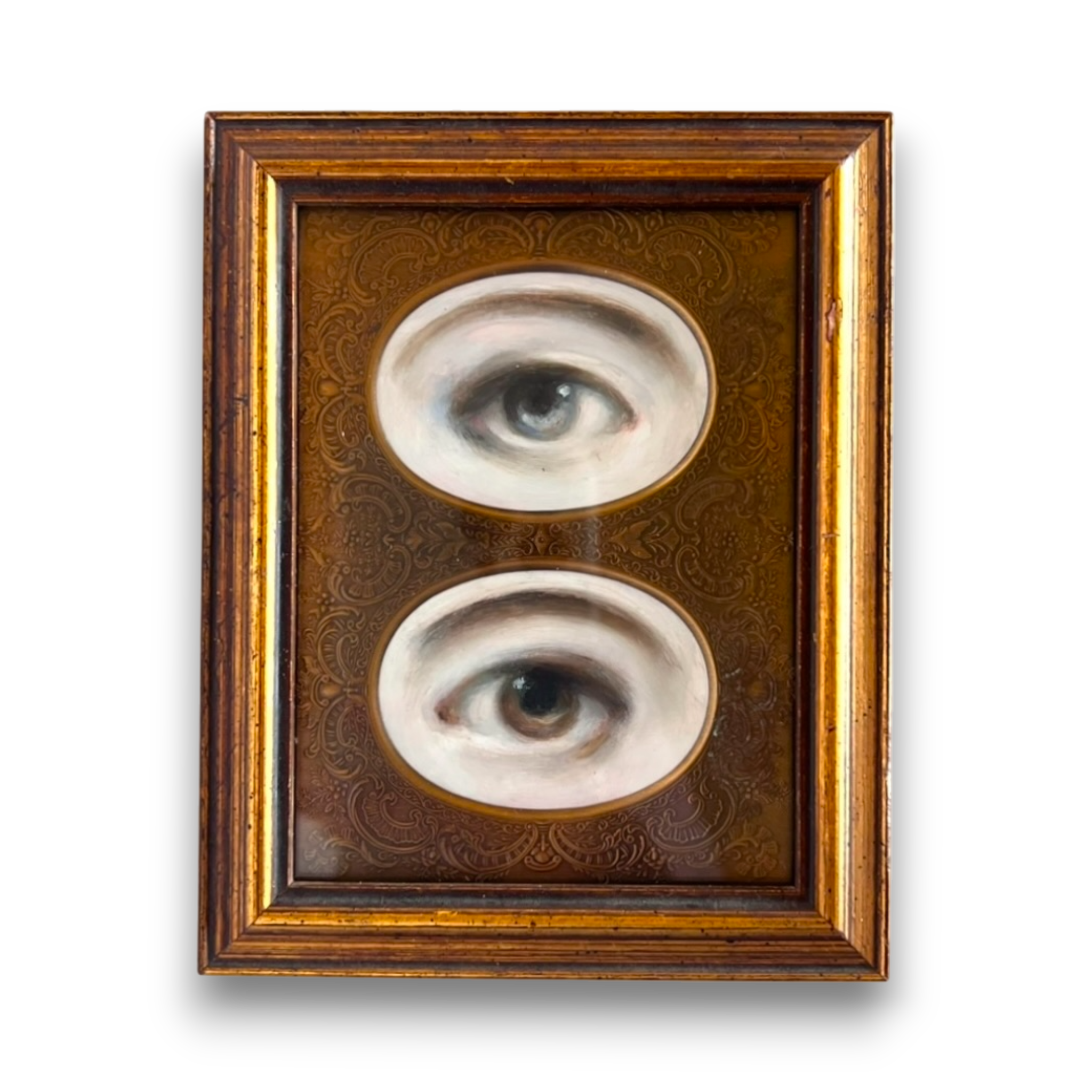 No. 2815 Lover's Eye Painting in a Double Gold Frame