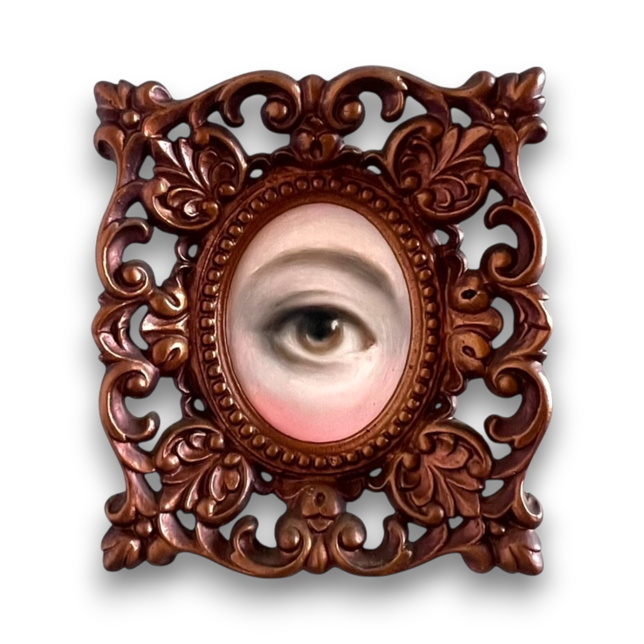No. 2803 Lover's Eye Painting in a Bronzed Italian Frame