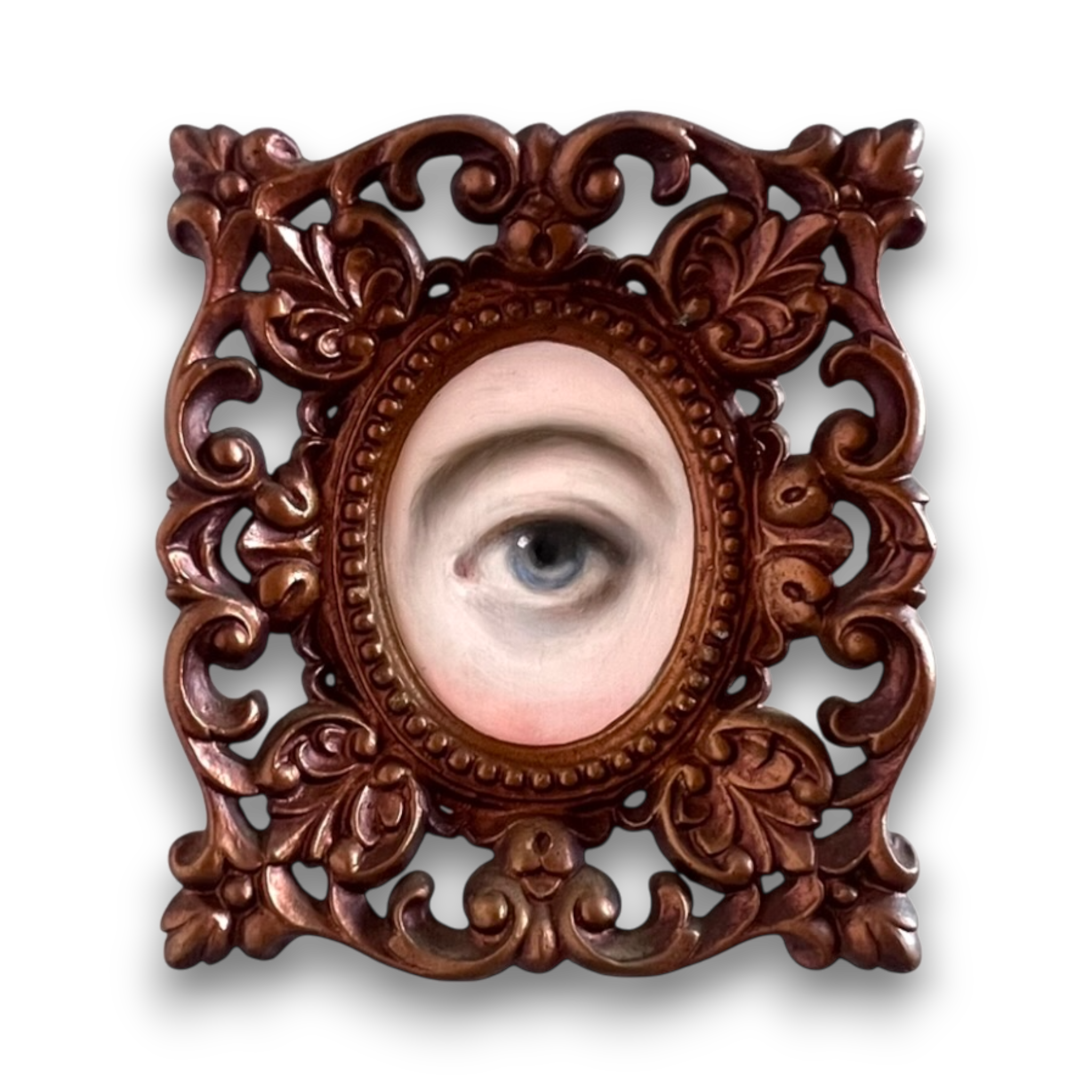 No. 2804 Lover's Eye Painting in a Bronzed Italian Frame