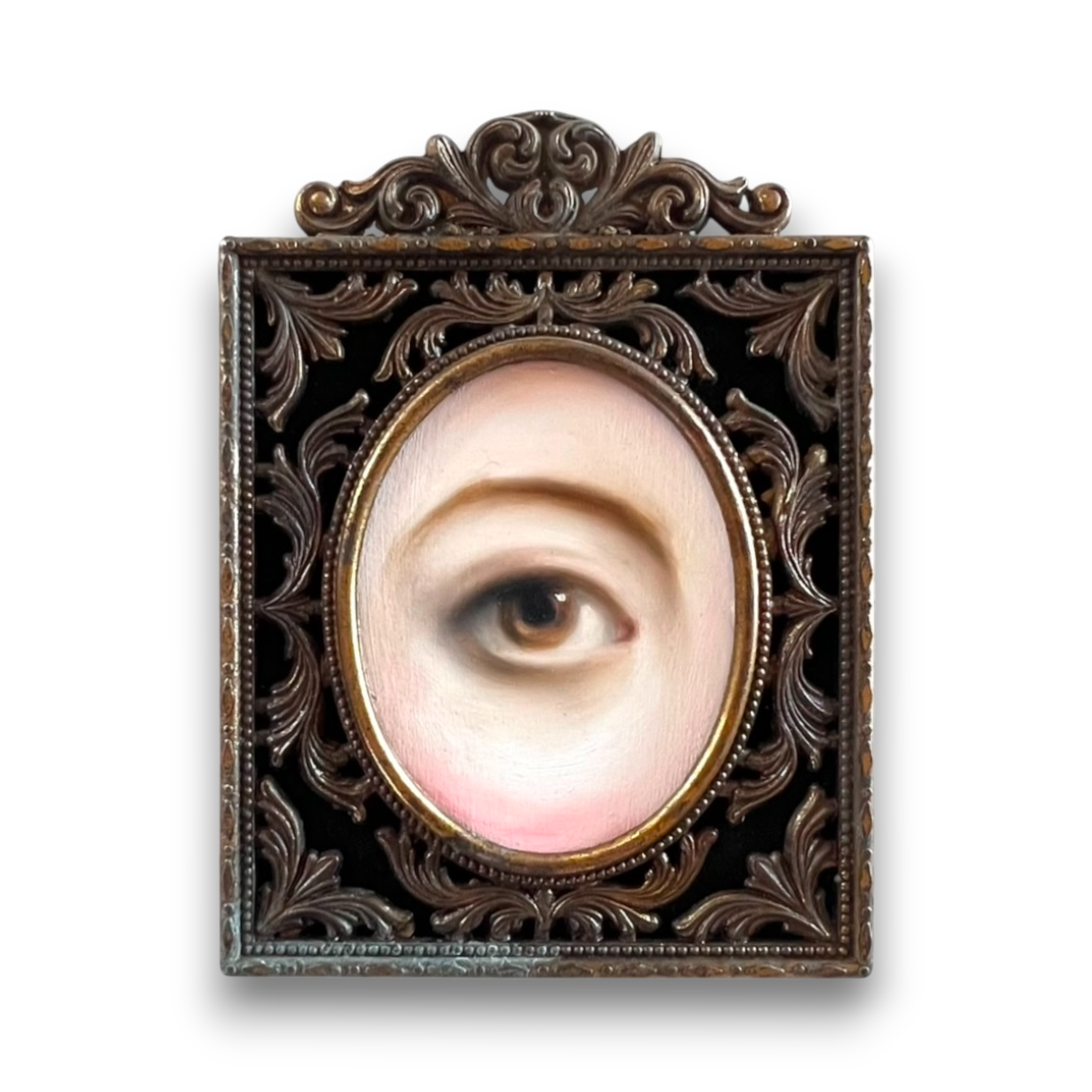 No. 2807 Lover's Eye Painting in an Ornate Italian Frame