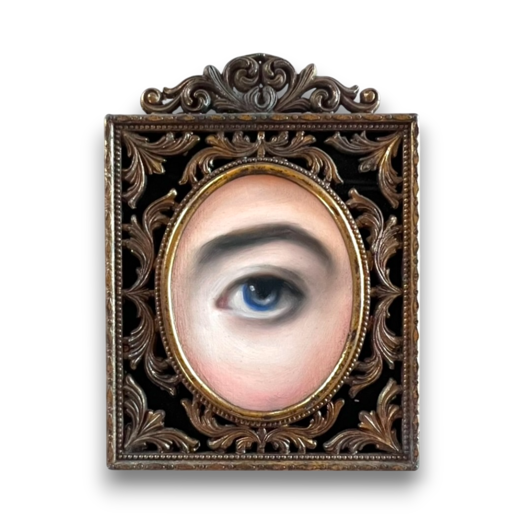 No. 2808 Lover's Eye Painting in an Ornate Italian Frame