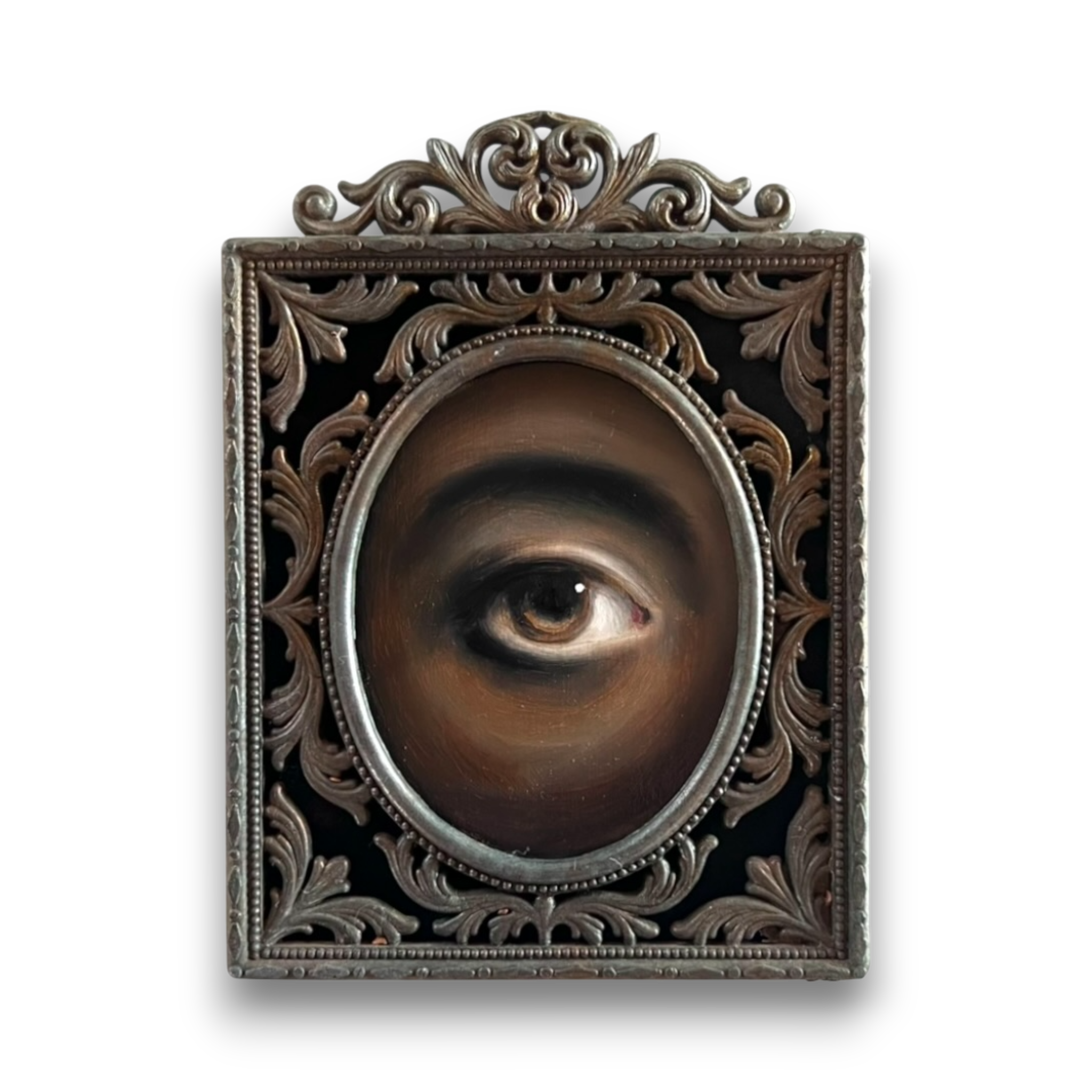 No. 2809 Lover's Eye Painting in an Ornate Italian Frame