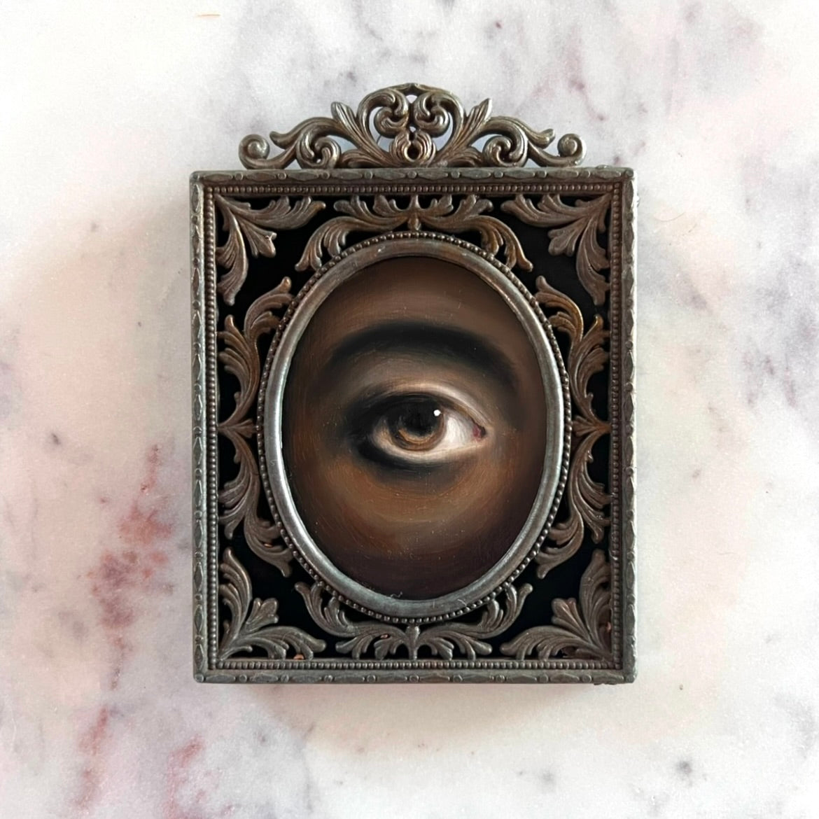 No. 2809 Lover's Eye Painting in an Ornate Italian Frame