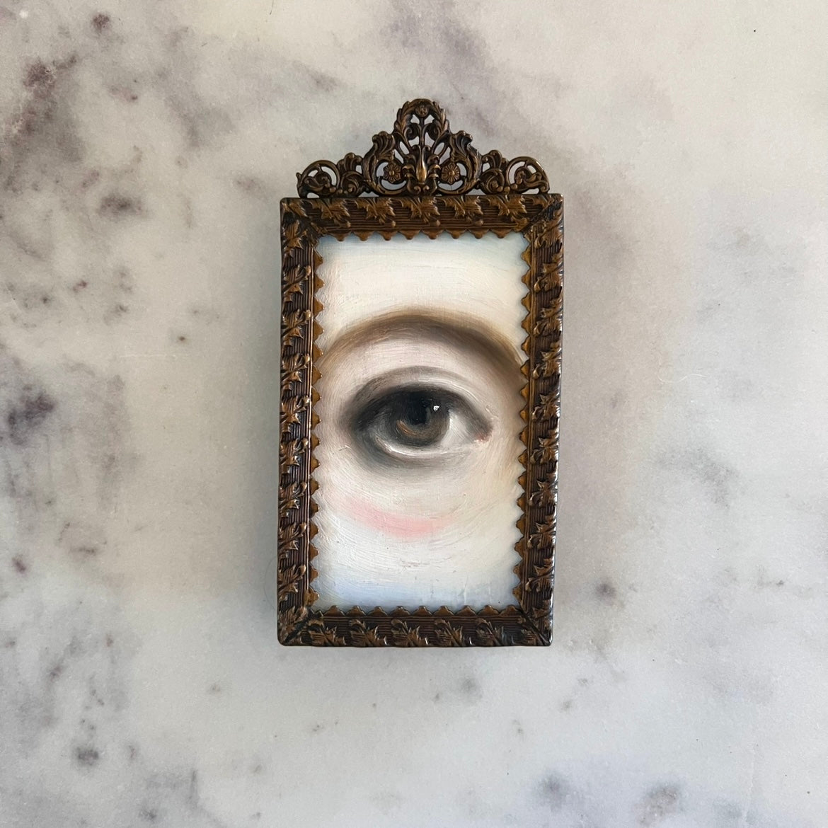 No. 2819 Lover's Eye Painting in a Victorian Frame