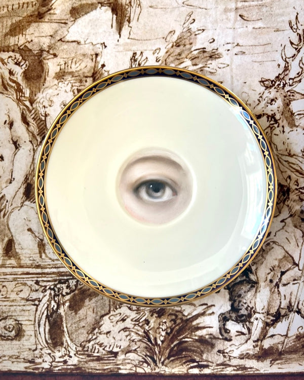 Lover's Eye Painting on a Minton "St. James" Plate