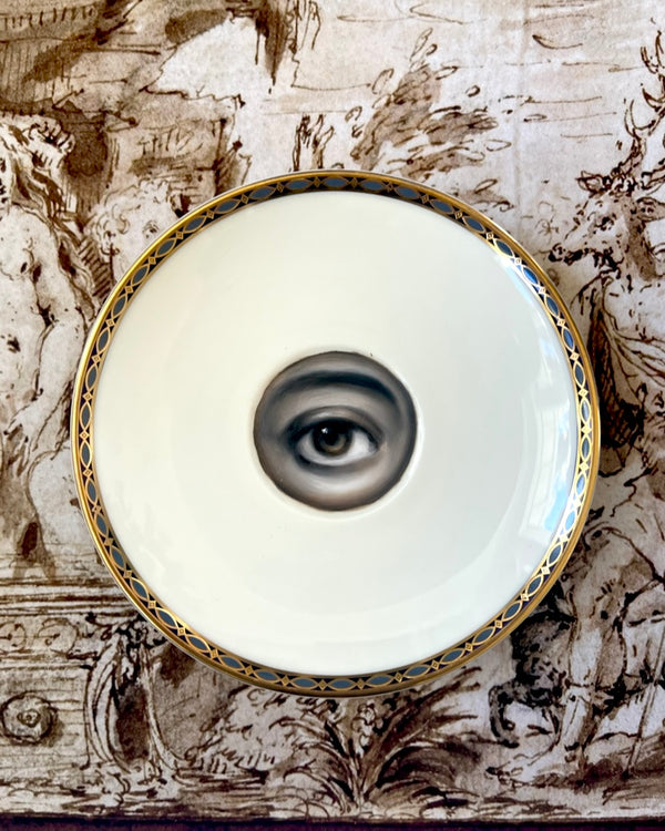 Lover's Eye Painting on a Minton "St. James" Plate