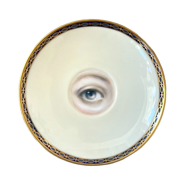 New! - Lover's Eye Painting on a Minton "St. James" Plate