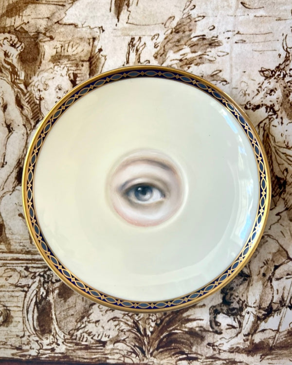 New! - Lover's Eye Painting on a Minton "St. James" Plate