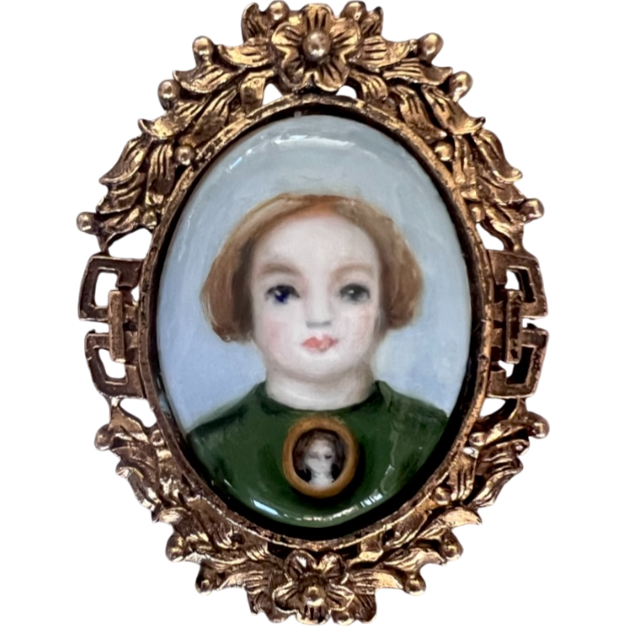 No. 2334 "Mercedes" Portrait Pendant-Brooch