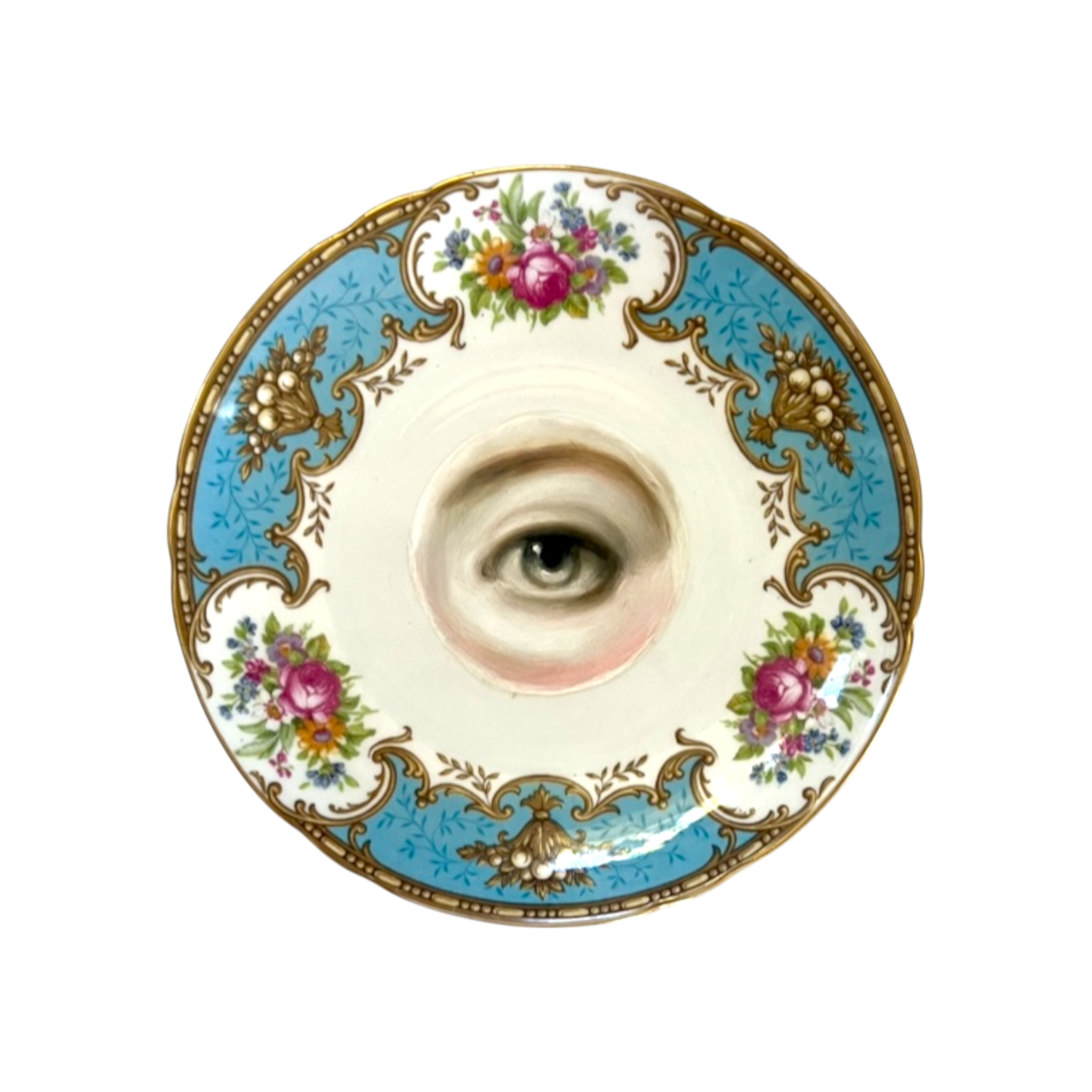 No. 2363 Lover's Eye Painting on a "Duchess" Pattern Plate