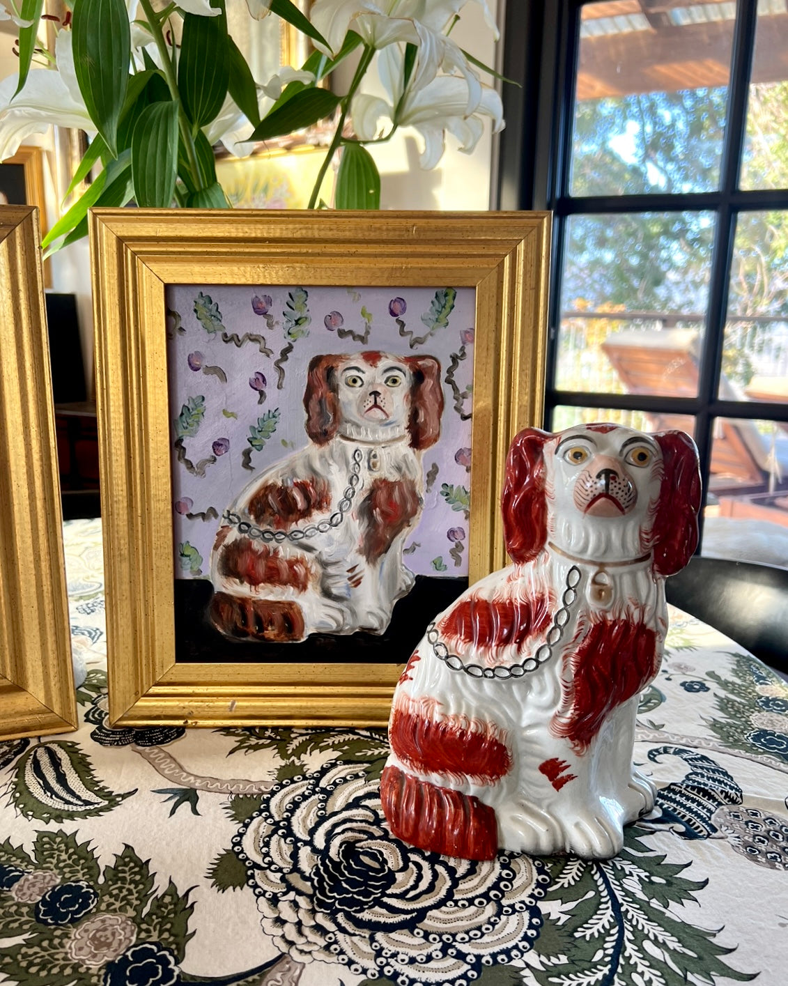Crispin & Catherine the Red and White Staffordshire Spaniels Portraits