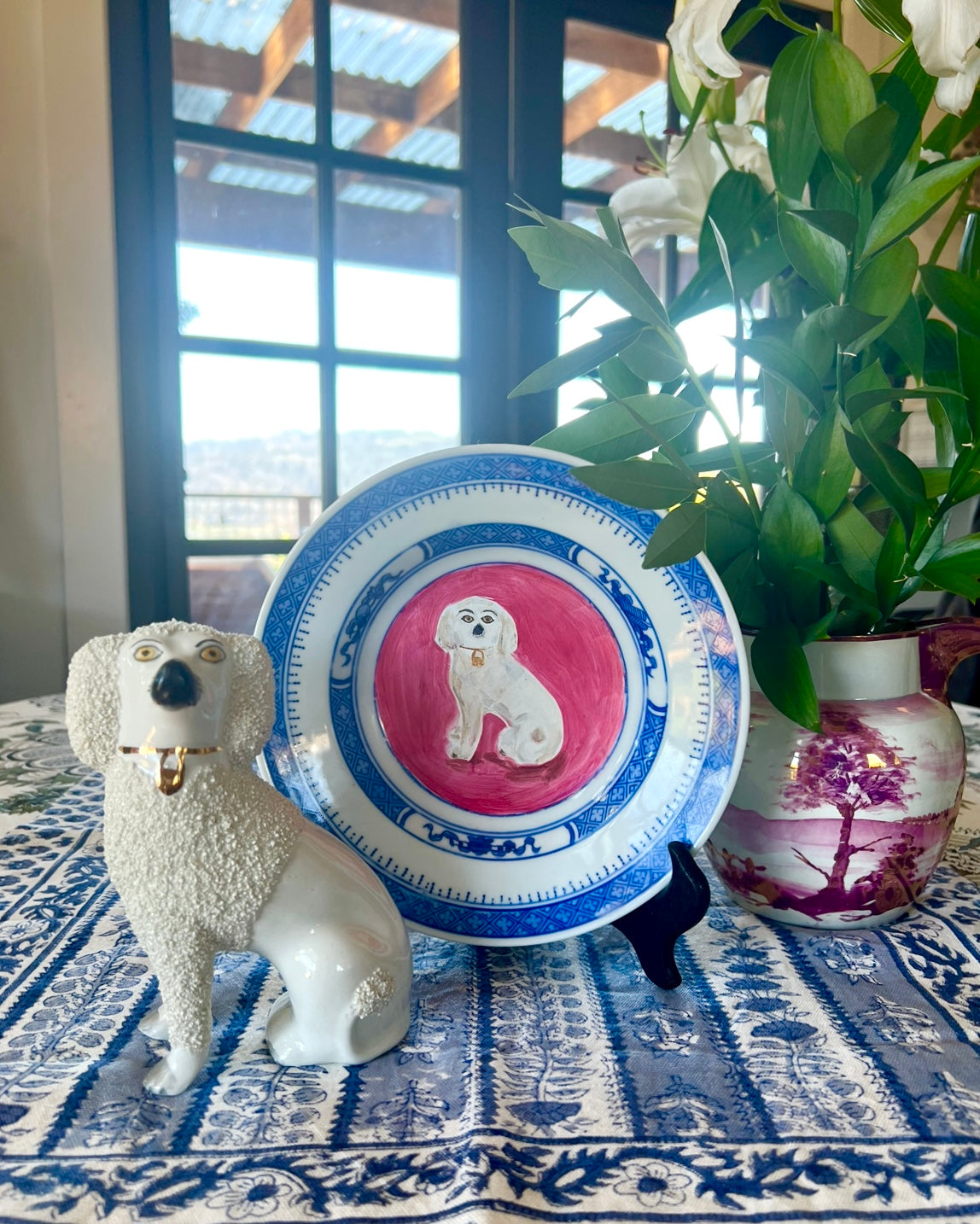 Pierre the Staffordshire Poodle and his Portrait