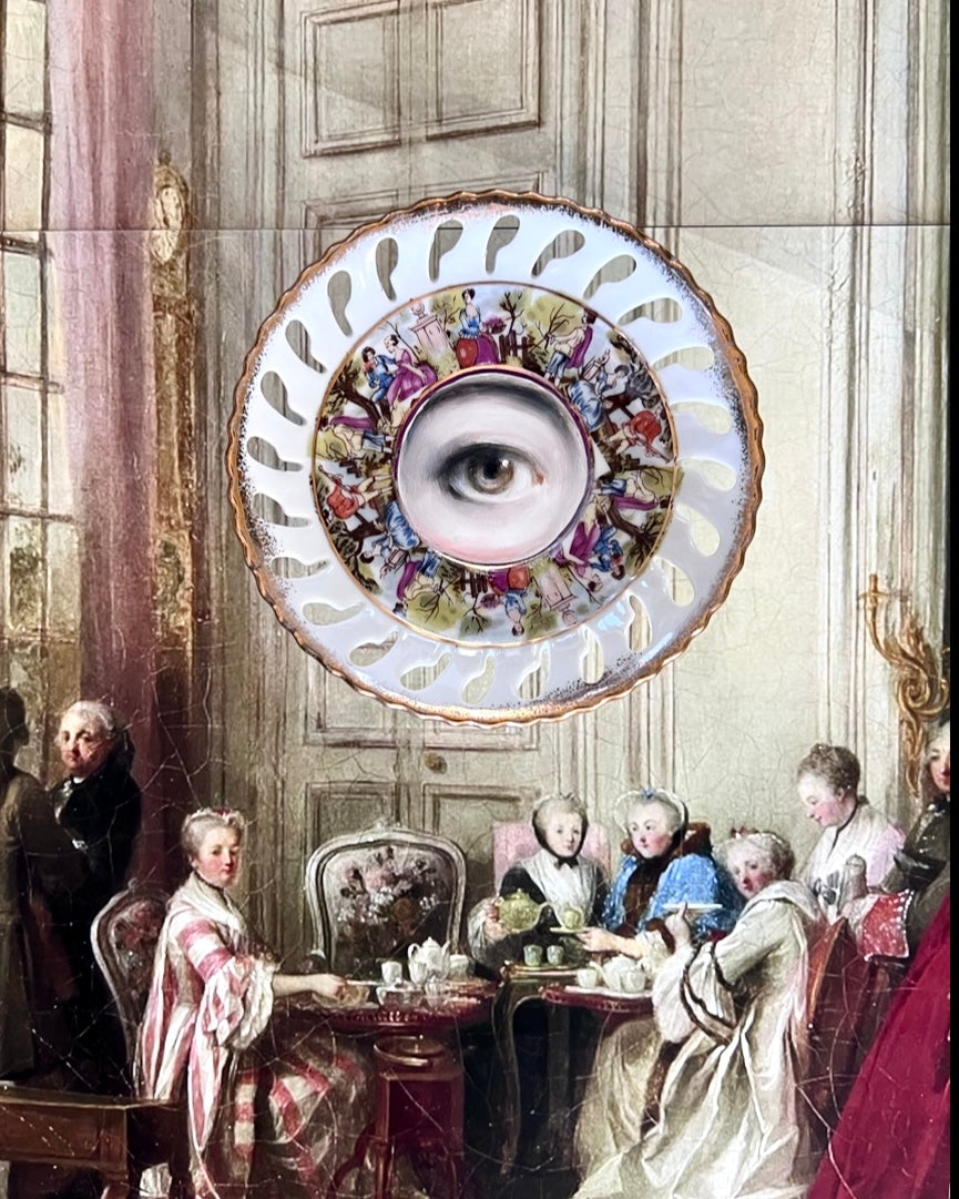 No. 2369 Lover's Eye Painting on a Courting Scene Plate