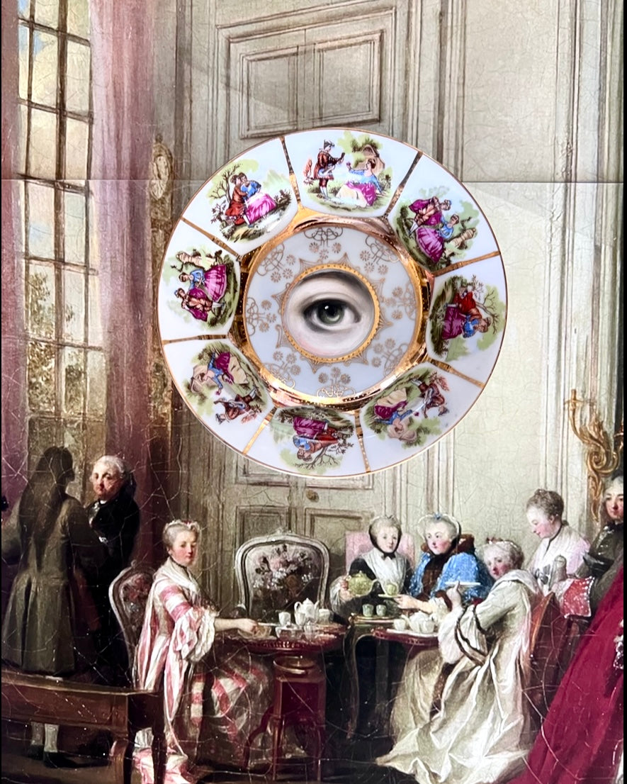 No. 2371 Lover's Eye Painting on a Courting Scene Plate