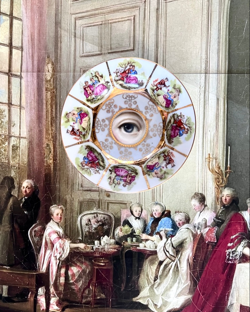 No. 2370 Lover's Eye Painting on a Courting Scene Plate