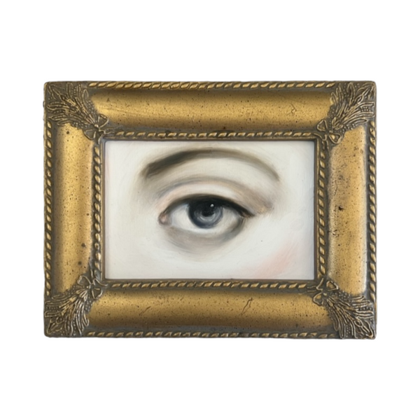 Lover's Eye Painting in a Gold Frame