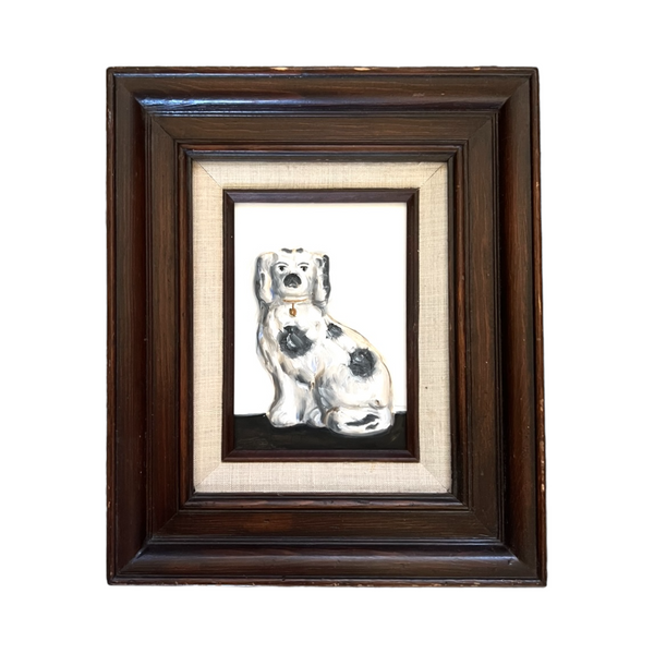 Milo the Black and White Staffordshire Dog - Portrait
