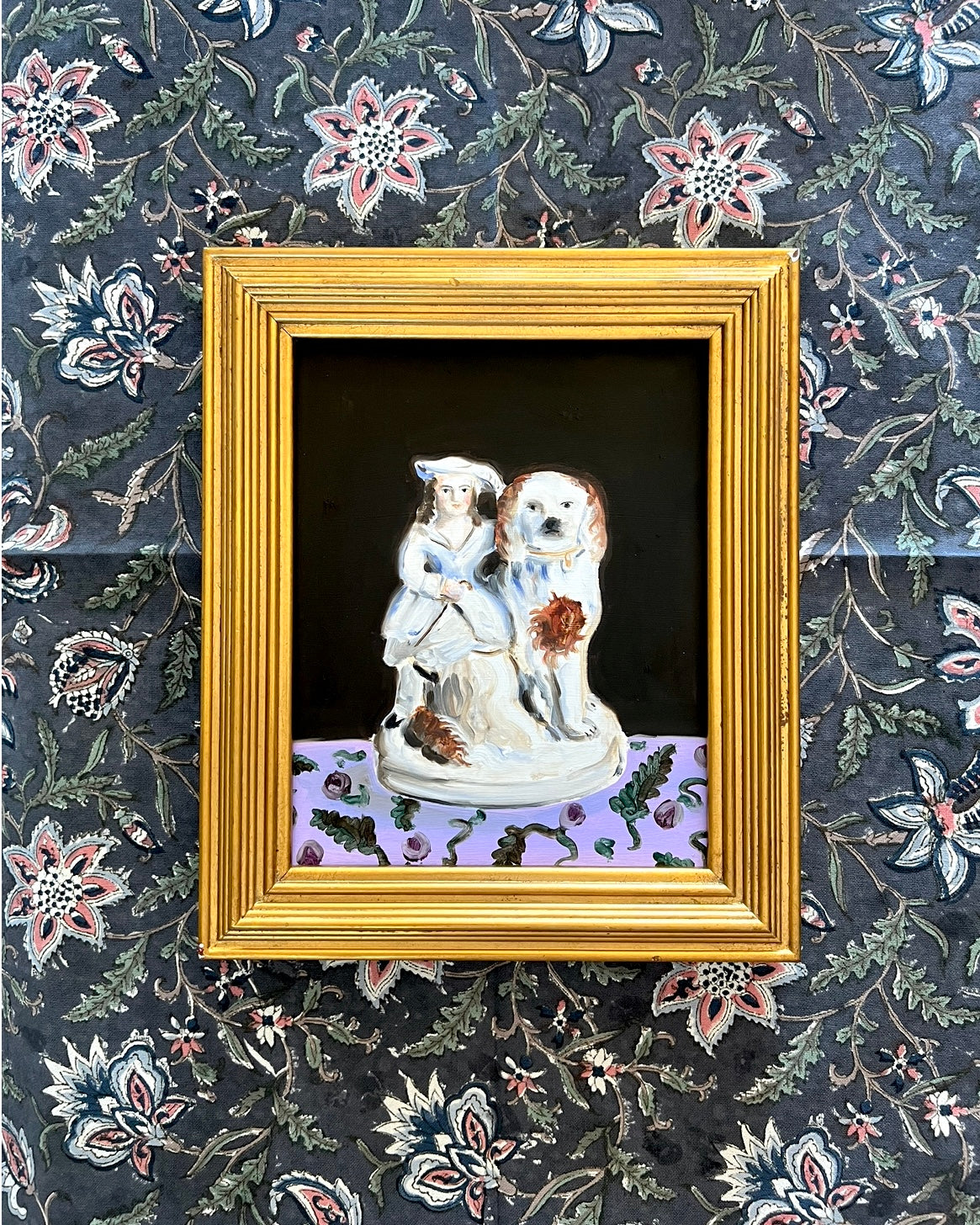 Arabella the Shepherdess and Leopold the Staffordshire Dog Portrait